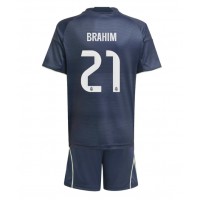 Camiseta Real Madrid Brahim Diaz #21 Segunda Equipación Replica 2025-26 para niños mangas cortas (+ Pantalones cortos)